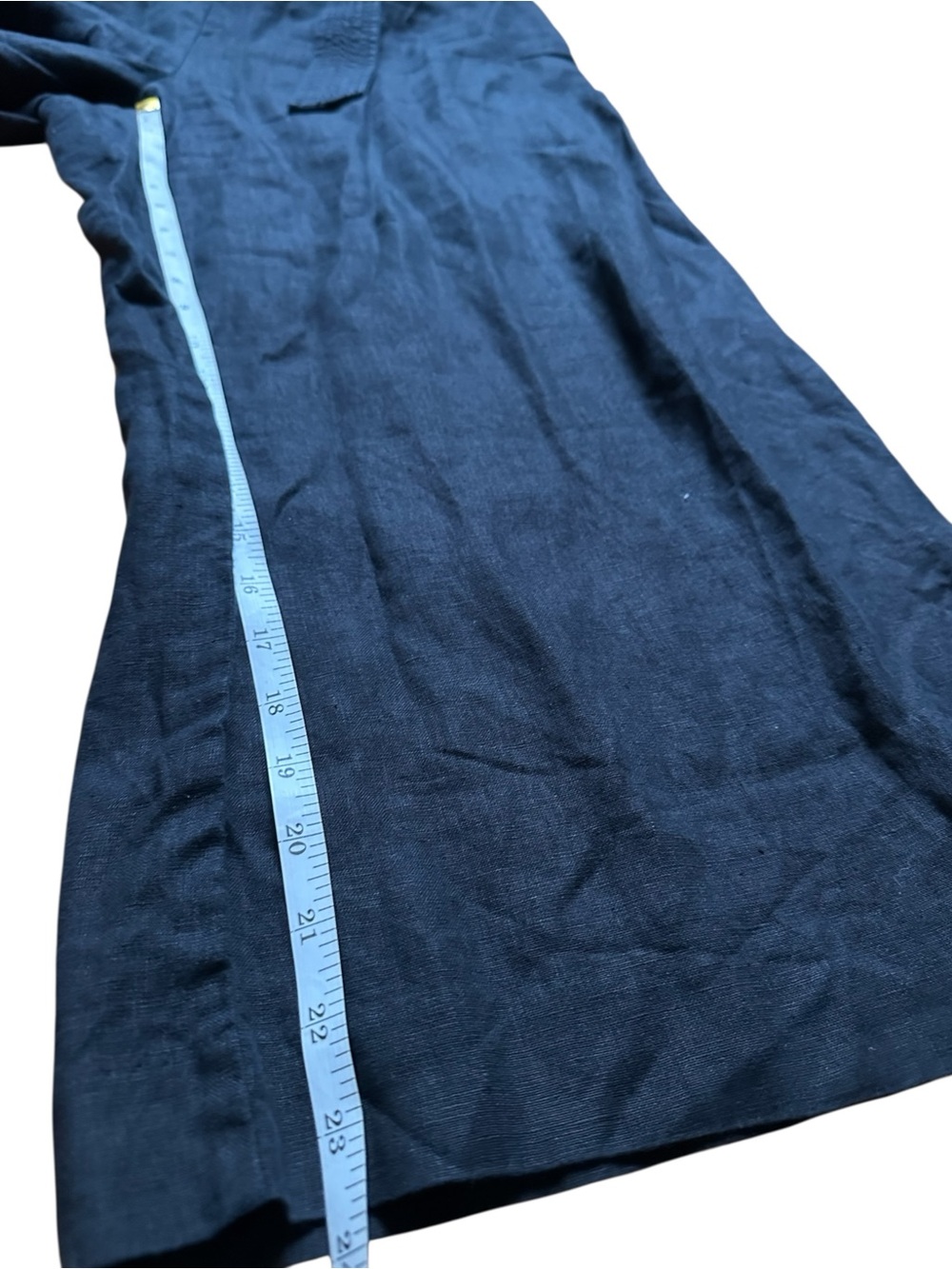 J. Crew Black Linen Square Neck Jumpsuit with Tie Waist and Zipper Back - Picture 5 of 8